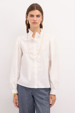 Hoss Intropia Corina. Blusa bordada. Marfil