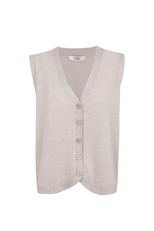 Hoss Intropia Isoletta. Colete de malha Beige