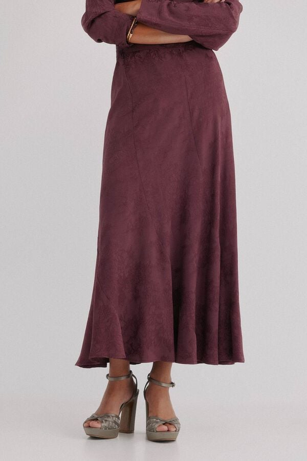 Hoss Intropia Romina. Falda jacquard Granate