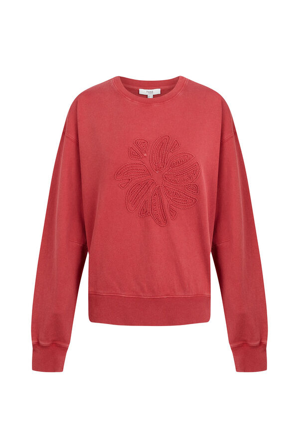Hoss Intropia Menc&iacute;a. Sudadera lavada rojo