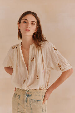 Hoss Intropia Gadea. Blusa bordada Amarillo