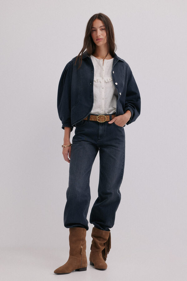 Hoss Intropia Celia. Blusa romântica Ecru