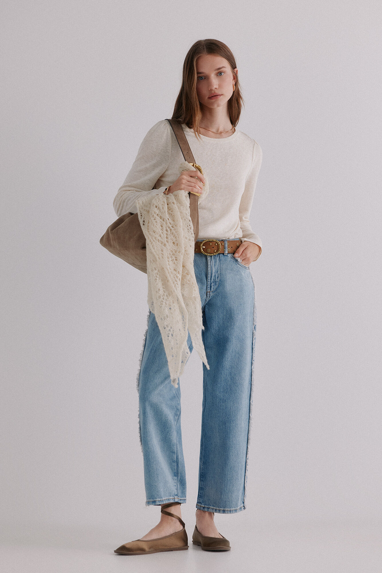 Hoss Intropia Berta. Jeans desfiado