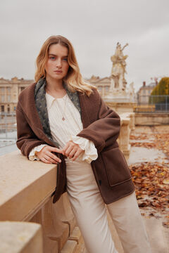 Hoss Intropia Cote. Blusa pliegues Marfil