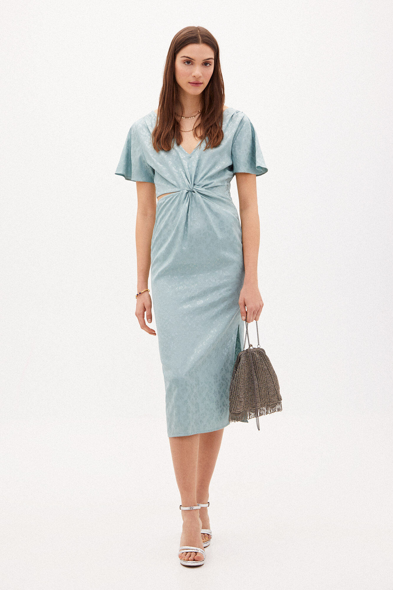 Salma Vestido midi de jacquard