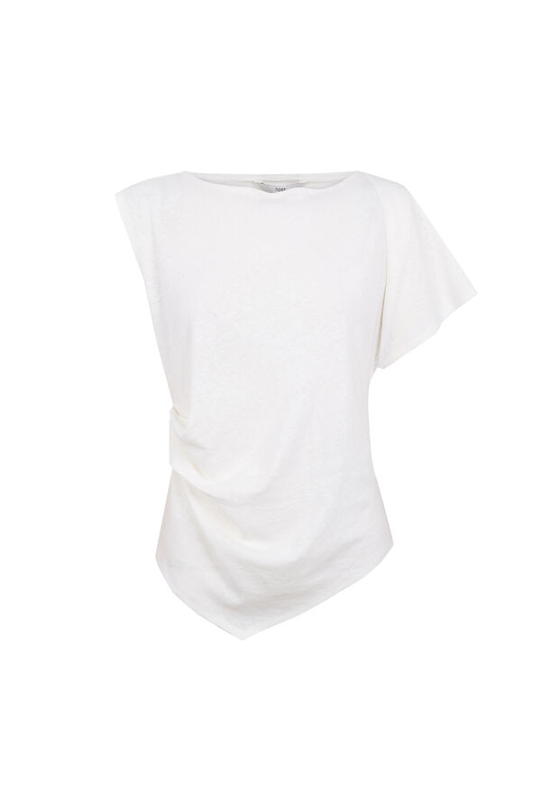 Hoss Intropia Melania. T-shirt assim&eacute;trica Ecru