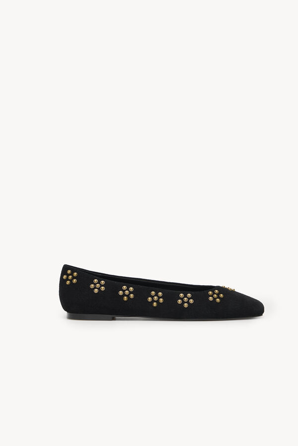 Hoss Intropia Maitane. Bailarinas de croute com tachas Preto