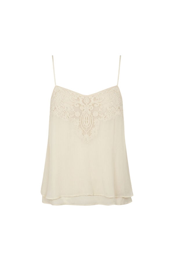 Hoss Intropia Clarissa. Top lencero Marfil