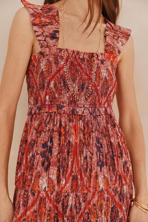 Hoss Intropia Alma. Vestido étnico Estampado rojo