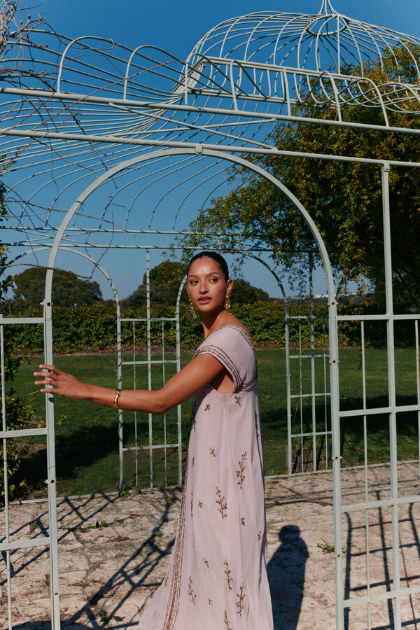 Hoss Intropia Aralina. Vestido fluido Roxo