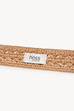 Hoss Intropia Mauricia. Cinto de ráfia Dourado