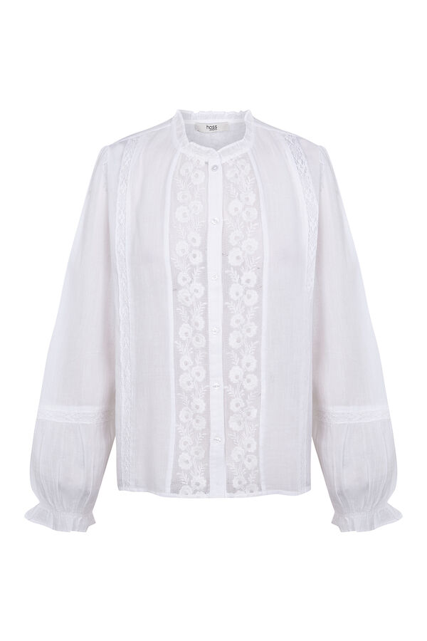 Hoss Intropia Caridad. Blusa rom&aacute;ntica Marfil