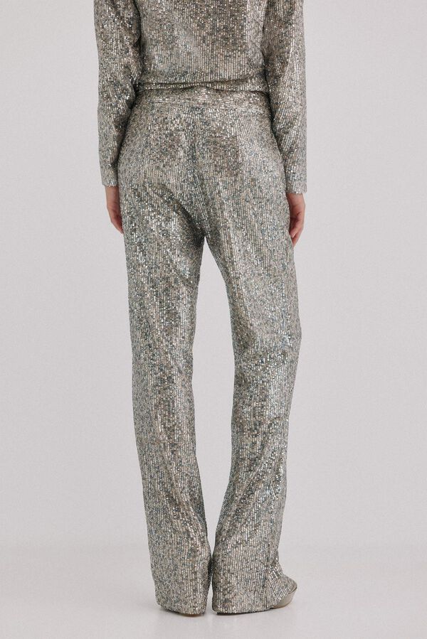 Hoss Intropia Priscilla. Pantalones de lentejuelas Gris
