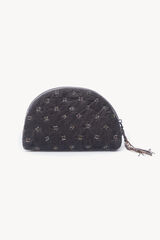 Hoss Intropia Leonor. Cartera terciopelo abalorios Gris