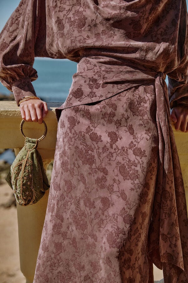 Hoss Intropia Agatha. Vestido jacquard Castanho