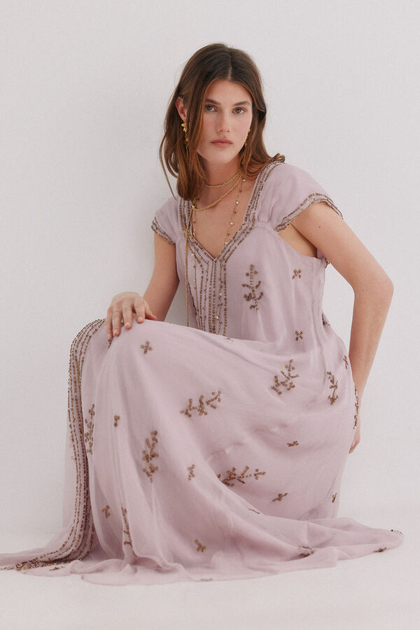 Hoss Intropia Aralina. Vestido fluido Roxo