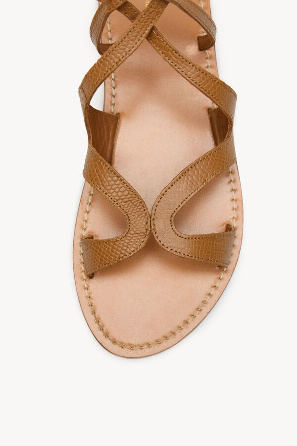 Hoss Intropia Mar. Sandalias de piel Camel