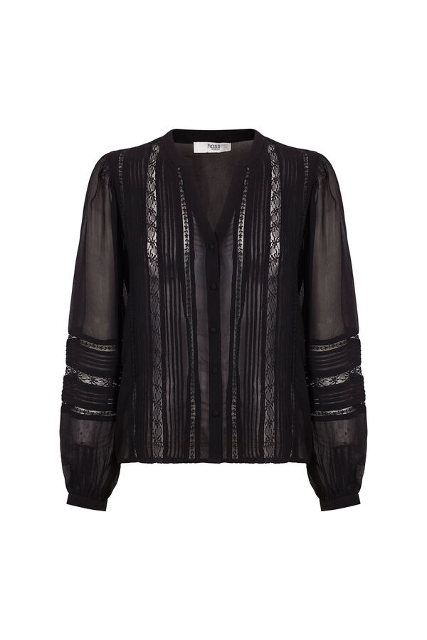 Hoss Intropia Candice. Blusa rom&acirc;ntica Preto