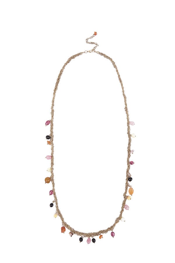 Hoss Intropia Lara. Collar piedras ba&ntilde;ado en oro Dorado
