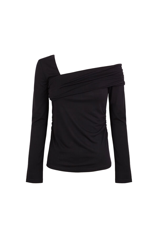 Hoss Intropia Magnolia. Top escote asimétrico Negro