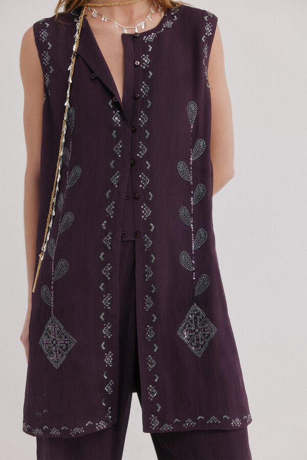 Hoss Intropia Cira. Blusa bordada Morado