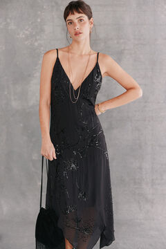 Hoss Intropia Rina. Vestido lentejuelas Negro