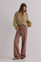 Hoss Intropia Phoebe. Pantalón a rayas Marfil