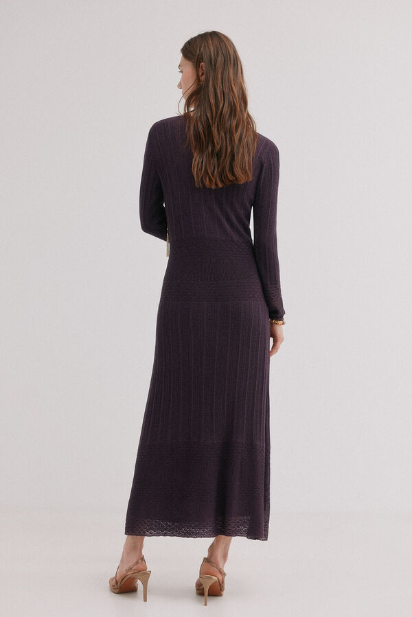 Hoss Intropia Ada. Vestido vazado Roxo