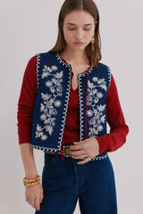 Hoss Intropia Edurne. Chaleco denim Azul marino