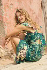 Hoss Intropia Amandine. Vestido estampado Estampado Verde