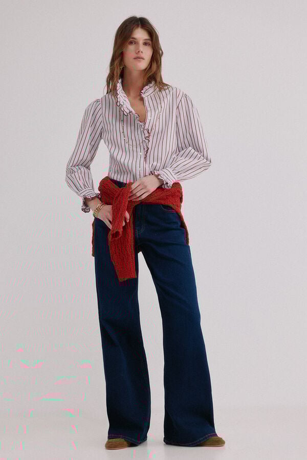 Hoss Intropia Camila. Blusa rom&acirc;ntica Azul