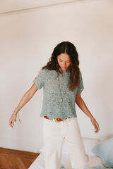 Hoss Intropia Irune.Top crochet Azul