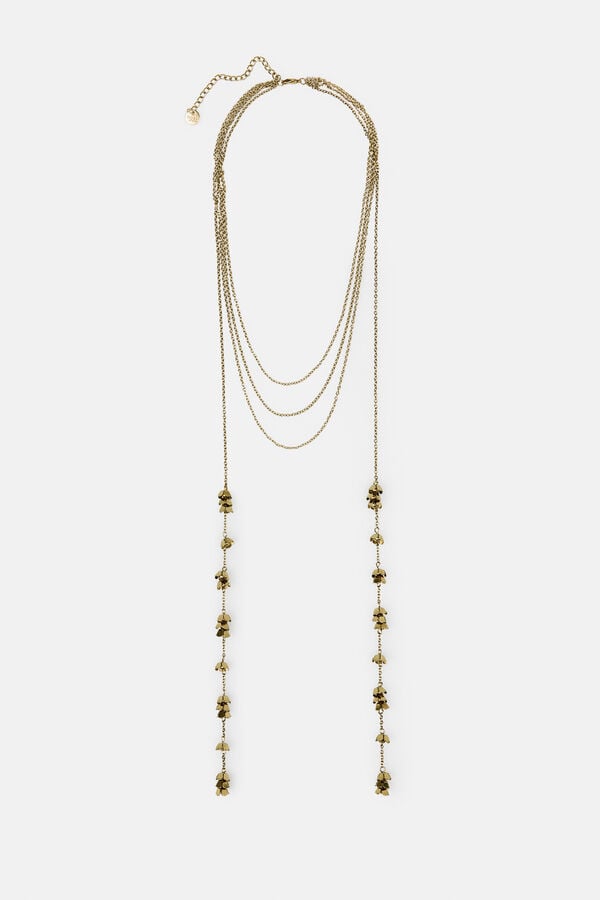 Hoss Intropia Luisa. Colar gravata banhado a ouro Dourado