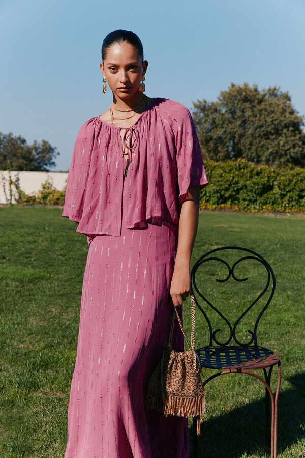 Hoss Intropia Angela. Vestido flu&iacute;do Rosa