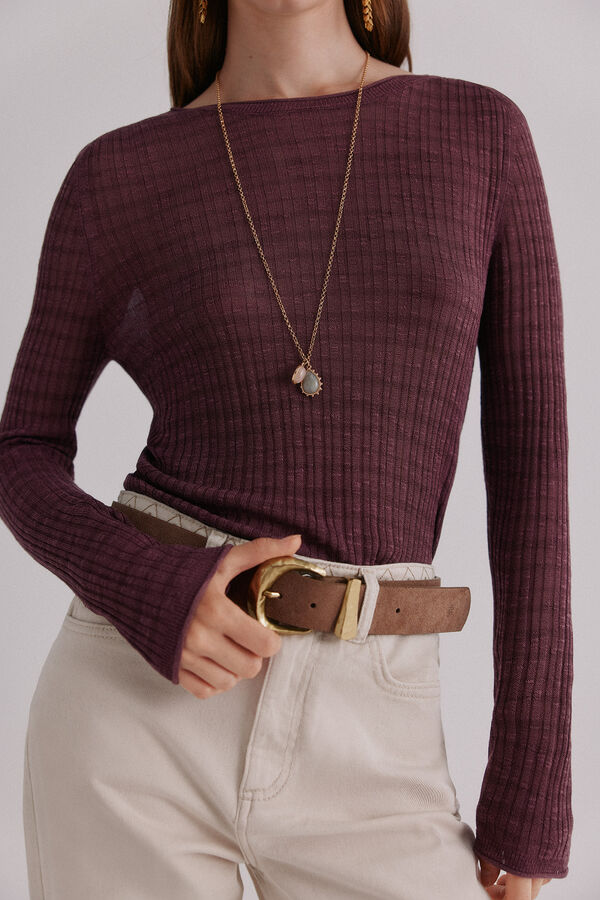 Hoss Intropia Nadine. Riscas estampado listrada Roxo