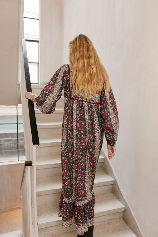 Hoss Intropia Ariane. Vestido estampado. Estampado rojo