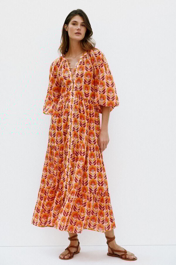 Hoss Intropia Alicia. Vestido midi Naranja