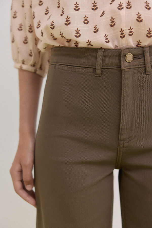 Hoss Intropia Belle. Jeans tiro alto Marron