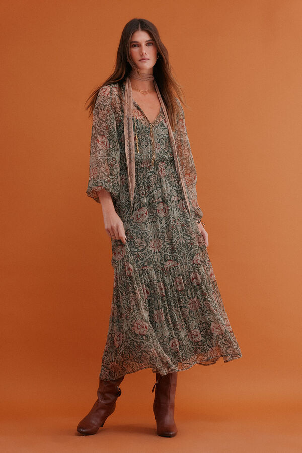 Hoss Intropia Aina. Vestido estampado Estampado Verde