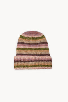 Hoss Intropia Naroa. Gorro de malha às riscas Ecru