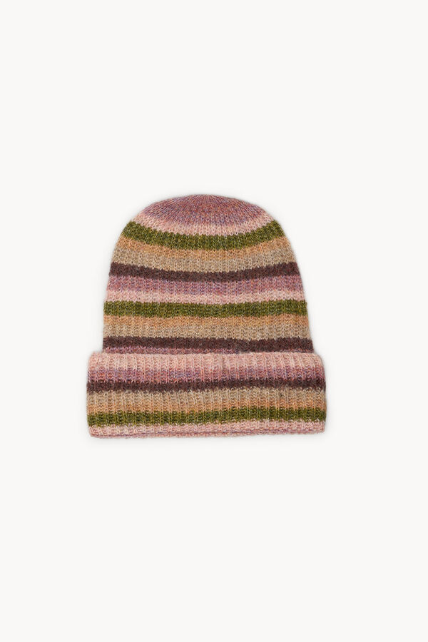 Hoss Intropia Naroa. Gorro de punto multirayas Marfil