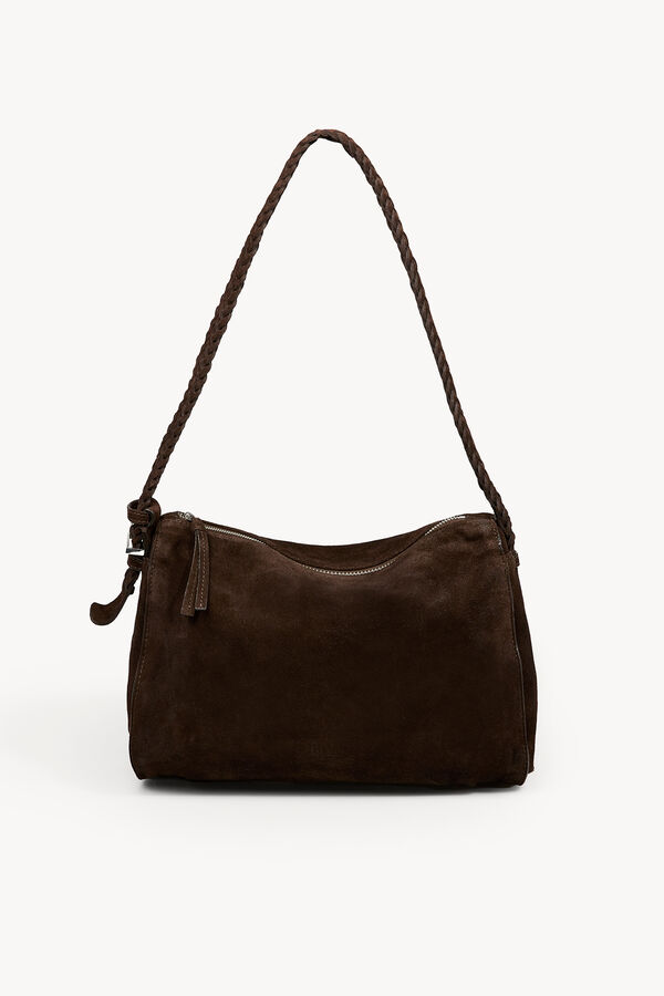 Hoss Intropia Noelia. Bolso serraje de hombro Marron oscuro