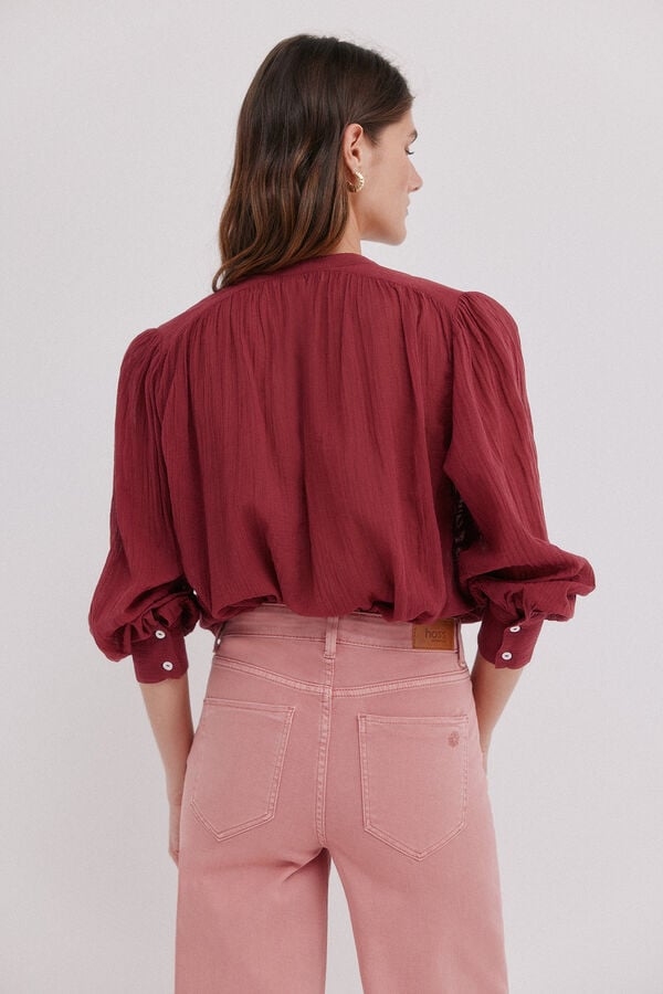 Hoss Intropia Cosima.  Blusa bordada floral Subiu