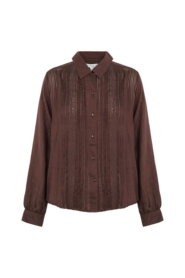 Hoss Intropia Greta. Blusa bordada Marron