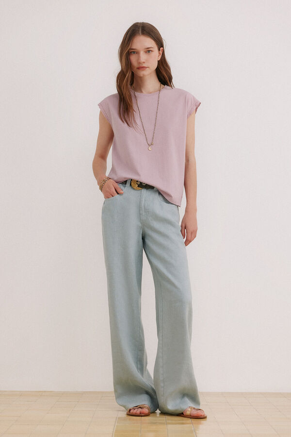 Hoss Intropia Momo. Camiseta lavada Lila