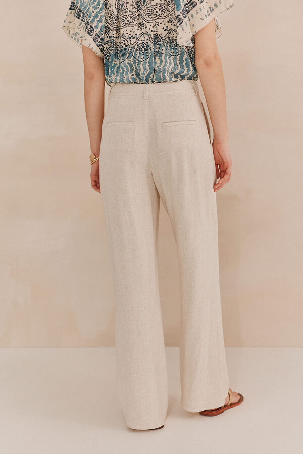 Hoss Intropia Petra. Pantalones fluidos Marfil
