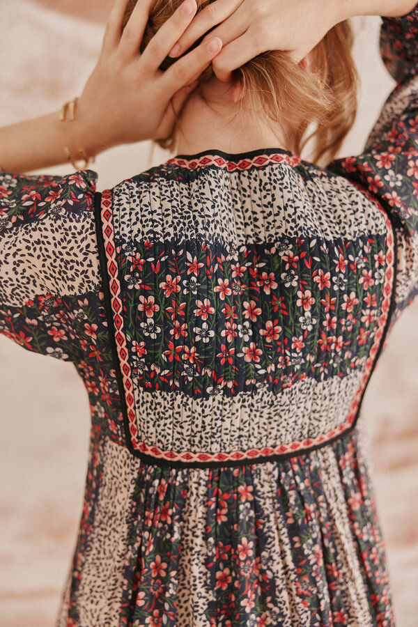 Hoss Intropia Ariane. Vestido estampado. Estampado rojo