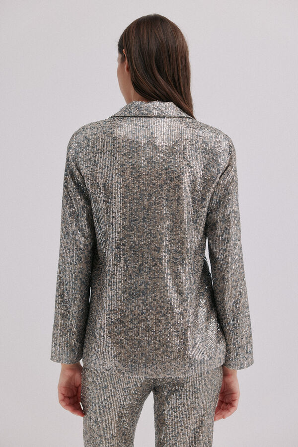 Hoss Intropia Emilia. Blazer de lantejoulas Cinzento