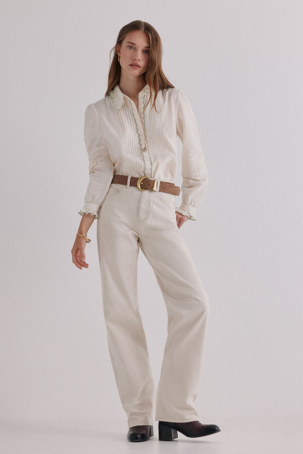 Hoss Intropia Catalina. Blusa romántica Marfil