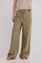 Hoss Intropia Pierina. Pantal&oacute;n flu&iacute;do Kaki